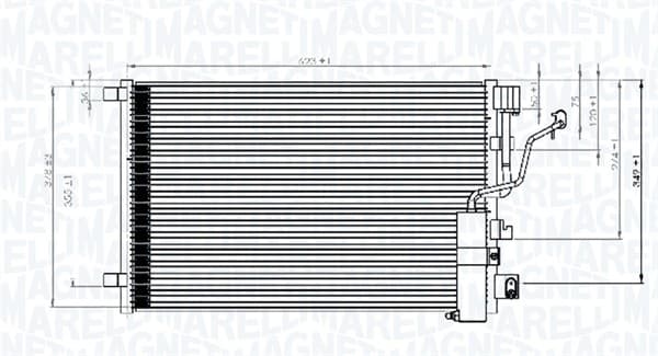 MAGNETI MARELLI Kondenzátor klimatizácie 350203841000 1