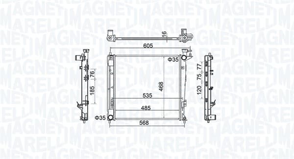 MAGNETI MARELLI Chladič motora 350213160500 1