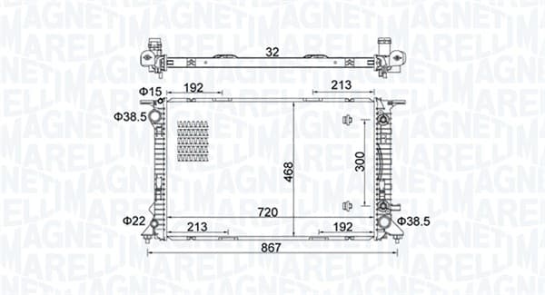 MAGNETI MARELLI Chladič motora 350213161800 1