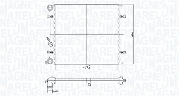 MAGNETI MARELLI Chladič motora 350213166700 1