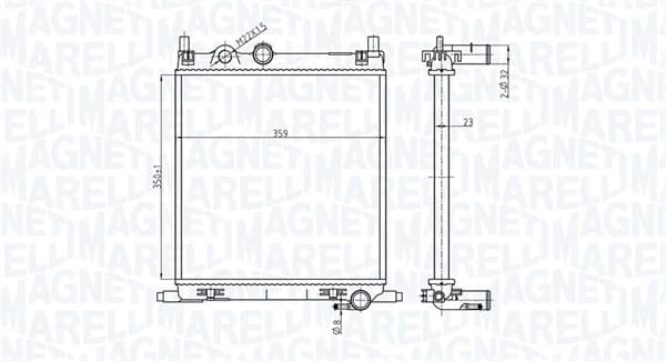 MAGNETI MARELLI Chladič motora 350213167500 1