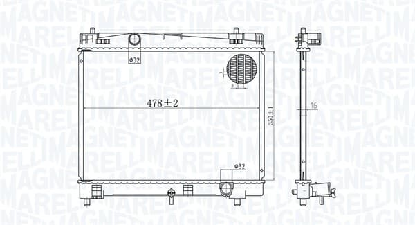 MAGNETI MARELLI Chladič motora 350213167600 1