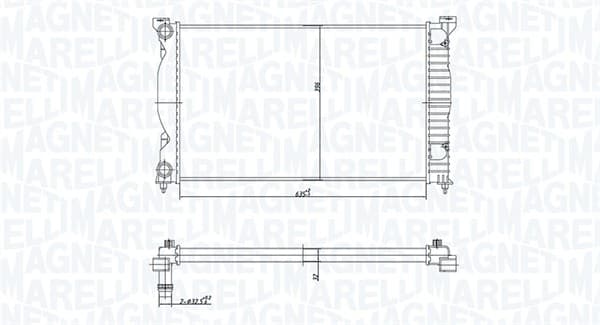 MAGNETI MARELLI Chladič motora 350213168200 1