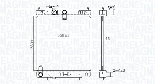 MAGNETI MARELLI Chladič motora 350213176400 1
