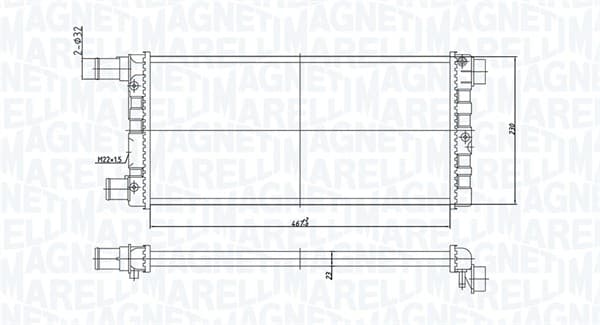 MAGNETI MARELLI Chladič motora 350213185200 1