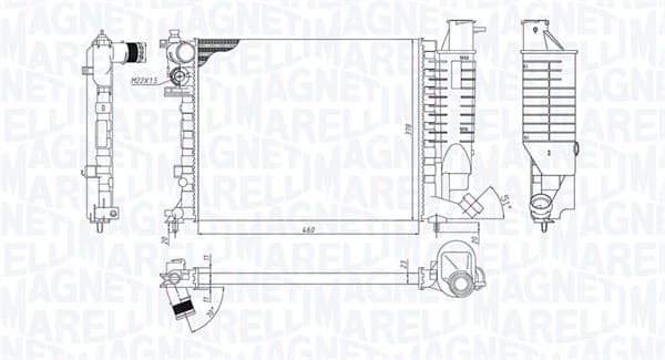 MAGNETI MARELLI Chladič motora 350213188500 1
