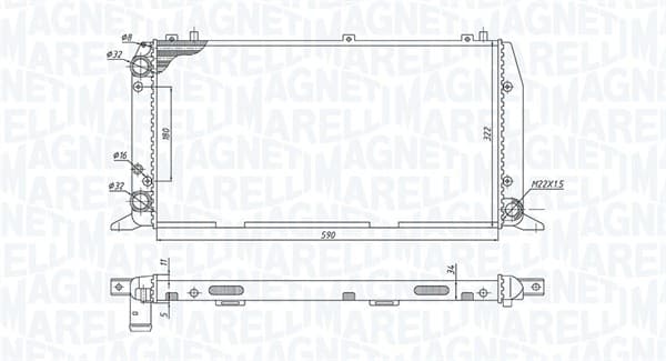 MAGNETI MARELLI Chladič motora 350213188700 1