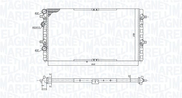 MAGNETI MARELLI Chladič motora 350213191400 1