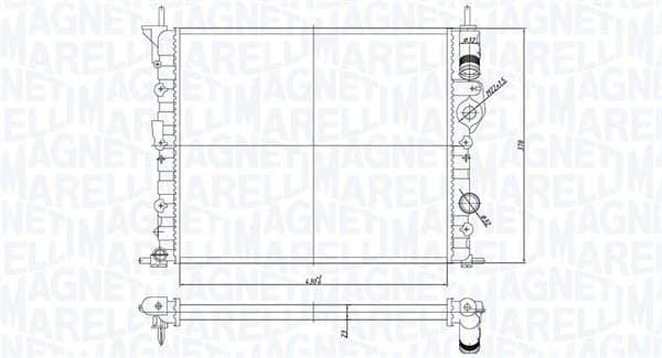 MAGNETI MARELLI Chladič motora 350213194700 1