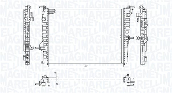 MAGNETI MARELLI Chladič motora 350213199300 1