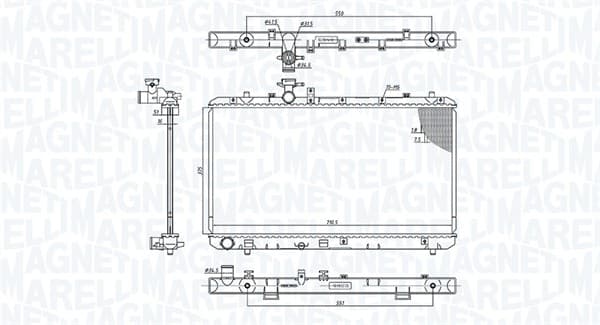MAGNETI MARELLI Chladič motora 350213199500 1
