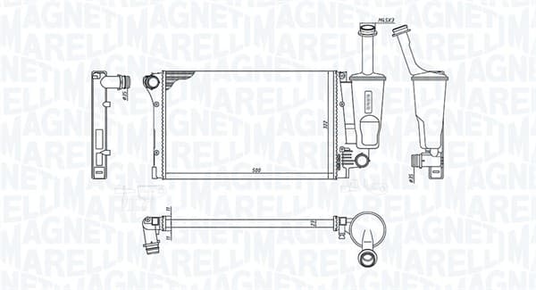 MAGNETI MARELLI Chladič motora 350213381000 1