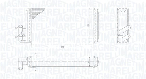 MAGNETI MARELLI Výmenník tepla vnútorného kúrenia 350218403000 1