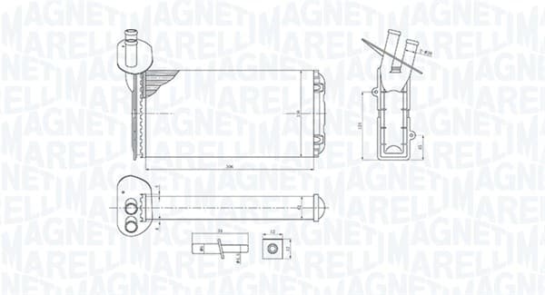 MAGNETI MARELLI Výmenník tepla vnútorného kúrenia 350218410000 1