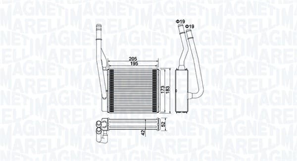 MAGNETI MARELLI Výmenník tepla vnútorného kúrenia 350218414000 1