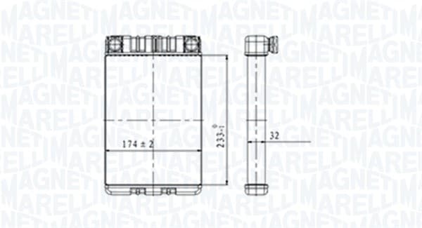 MAGNETI MARELLI Výmenník tepla vnútorného kúrenia 350218428000 1