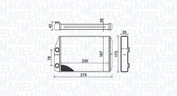 MAGNETI MARELLI Výmenník tepla vnútorného kúrenia 350218443000 1