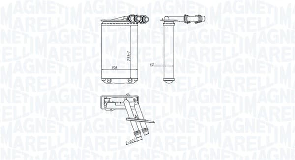 MAGNETI MARELLI Výmenník tepla vnútorného kúrenia 350218445000 1