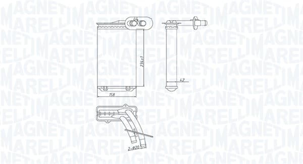 MAGNETI MARELLI Výmenník tepla vnútorného kúrenia 350218447000 1