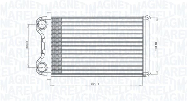 MAGNETI MARELLI Výmenník tepla vnútorného kúrenia 350218472000 1