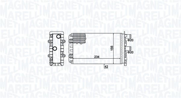 MAGNETI MARELLI Výmenník tepla vnútorného kúrenia 350218475000 1