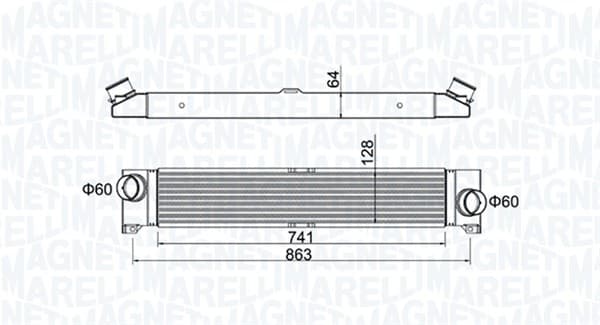 MAGNETI MARELLI Chladič plniaceho vzduchu 351319204230 1
