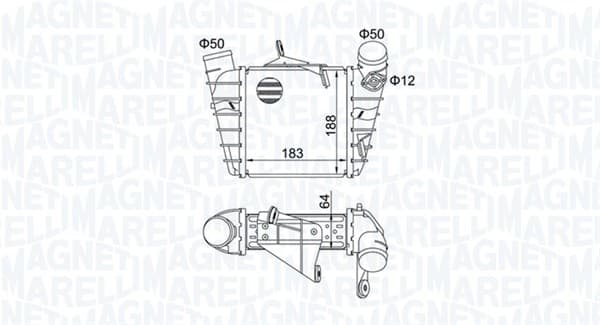 MAGNETI MARELLI Chladič plniaceho vzduchu 351319204750 1