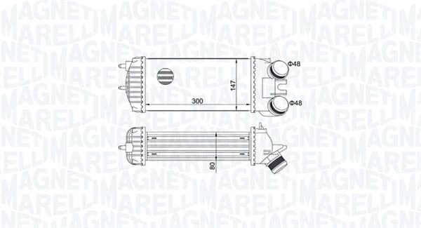 MAGNETI MARELLI Chladič plniaceho vzduchu 351319205110 1