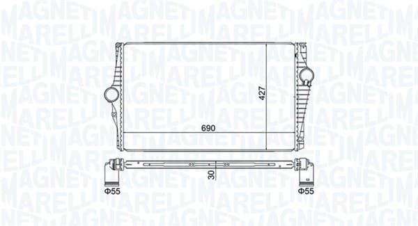 MAGNETI MARELLI Chladič plniaceho vzduchu 351319205220 1