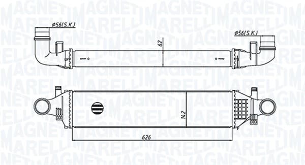 MAGNETI MARELLI Chladič plniaceho vzduchu 351319205400 1