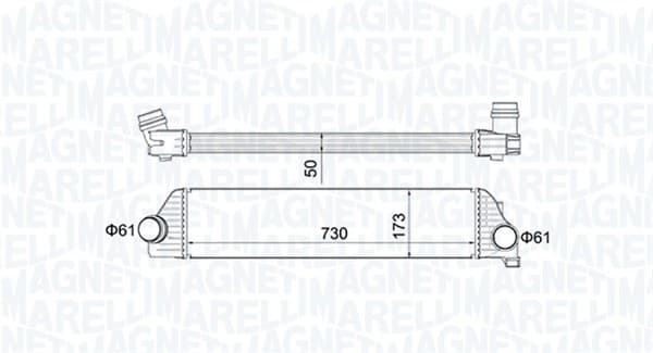 MAGNETI MARELLI Chladič plniaceho vzduchu 351319205410 1
