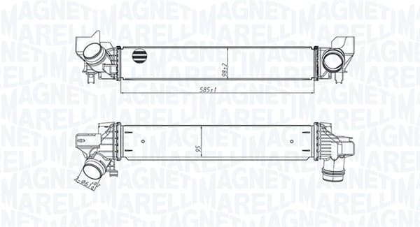 MAGNETI MARELLI Chladič plniaceho vzduchu 351319205450 1