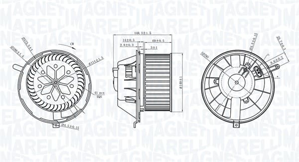 MAGNETI MARELLI Vnútorný ventilátor 069412229010 1
