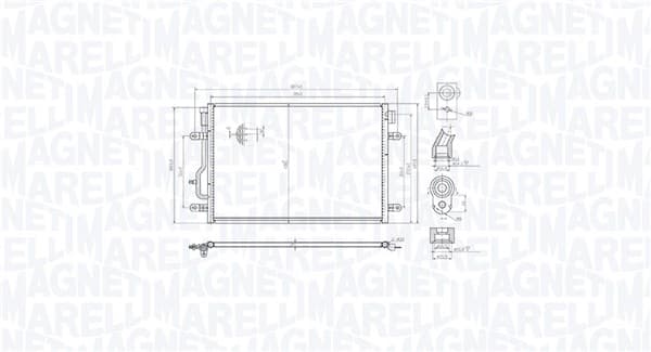 MAGNETI MARELLI Kondenzátor klimatizácie 350203103300 1