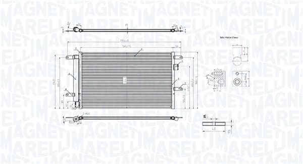 MAGNETI MARELLI Kondenzátor klimatizácie 350203107500 1