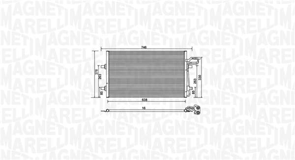 MAGNETI MARELLI Kondenzátor klimatizácie 350203934000 1