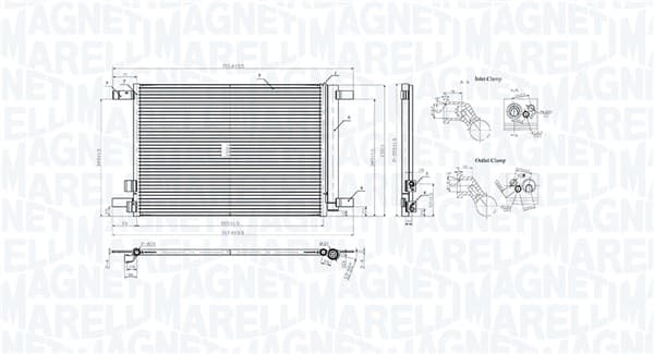 MAGNETI MARELLI Kondenzátor klimatizácie 350203964000 1