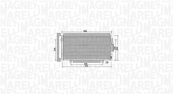 MAGNETI MARELLI Kondenzátor klimatizácie 350203998000 1