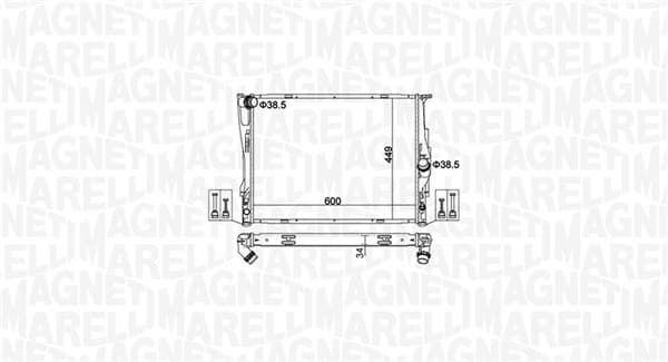 MAGNETI MARELLI Chladič motora 350213162700 1