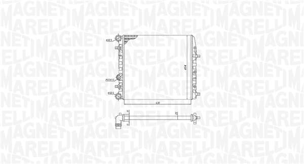 MAGNETI MARELLI Chladič motora 350213184600 1
