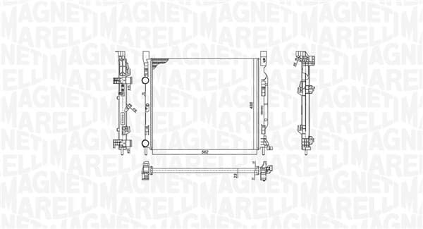 MAGNETI MARELLI Chladič motora 350213186900 1