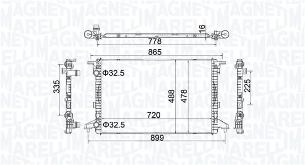 MAGNETI MARELLI Chladič motora 350213201900 1