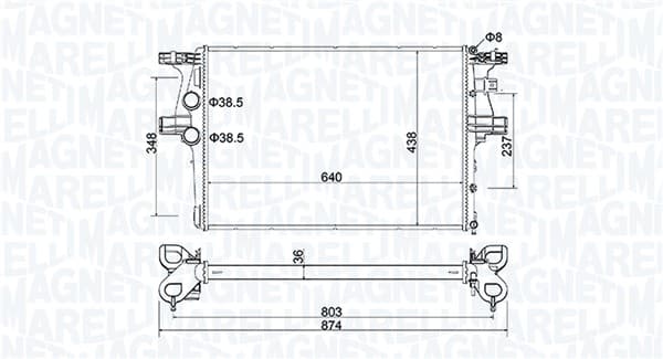 MAGNETI MARELLI Chladič motora 350213204600 1