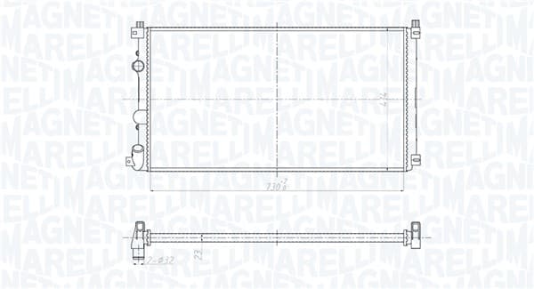 MAGNETI MARELLI Chladič motora 350213209500 1