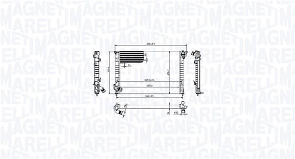 MAGNETI MARELLI Chladič motora 350213212700 1
