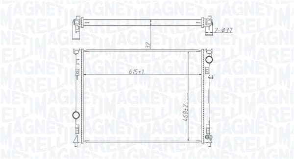 MAGNETI MARELLI Chladič motora 350213221400 1