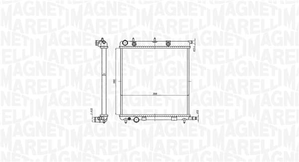 MAGNETI MARELLI Chladič motora 350213819000 1