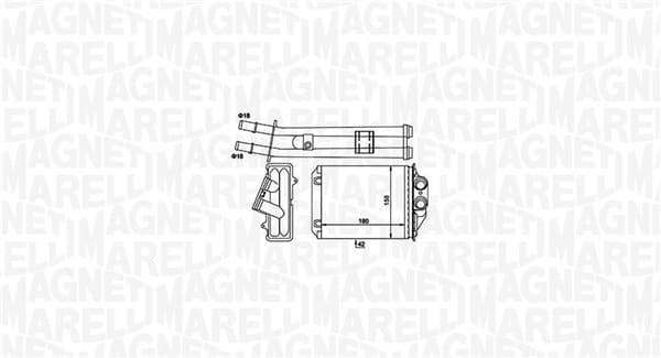 MAGNETI MARELLI Výmenník tepla vnútorného kúrenia 350218491000 1