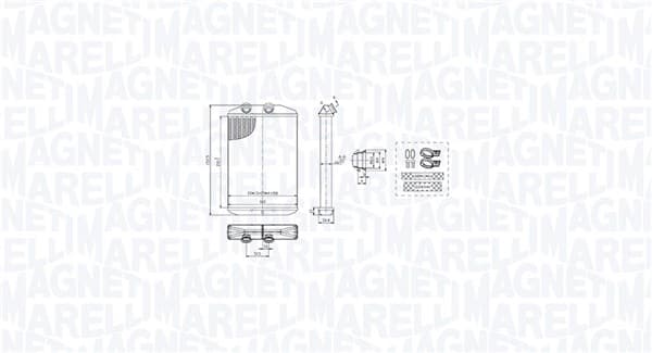 MAGNETI MARELLI Výmenník tepla vnútorného kúrenia 350218519000 1