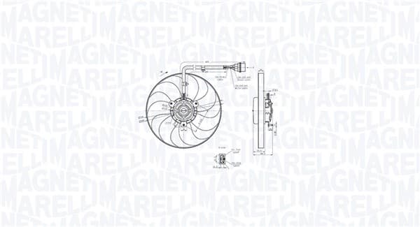 MAGNETI MARELLI Ventilátor chladenia motora 069422847010 1